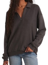 Z Supply Nico Reverse Fleece Asphalt