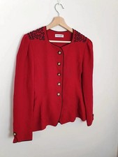 Womens Vintage Windsmoor retro Red Cropped jacket blazer top S
