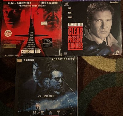 Laserdisc Lot All AC3 Audio Crimson Tide, Clear And Present Danger & Heat