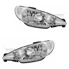 Scheinwerfer Set rechts & links H7/H7 für Peugeot 206 CC 2D 2A/C 2E/K