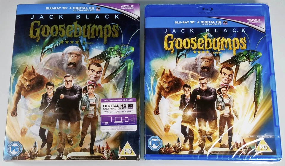 GOOSEBUMPS Brand New 3D + 2D BLU-RAY Movie 2015 Jack Black Film Goose Bumps - Image 2 of 4