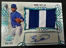 BOBBY WITT JR-2021 Leaf Trinity (#80/99) JUMBO 2-COLOR PATCH/JERSEY/AUTO-MINT?