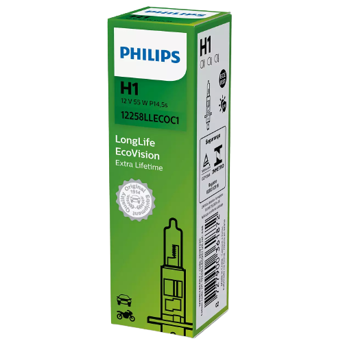 H1 PH-12258LLECOC1 P14,5s 12V 55W Philips halogen