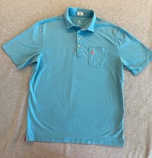 Johnnie O Hangin Out Blue Classic Fit Polo - Mens Medium