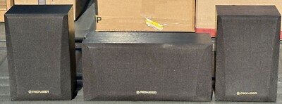 (3) Pioneer HTP200-F Speaker Set Black Bookshelf Hanging 100 Watt 8 Ohm Surround