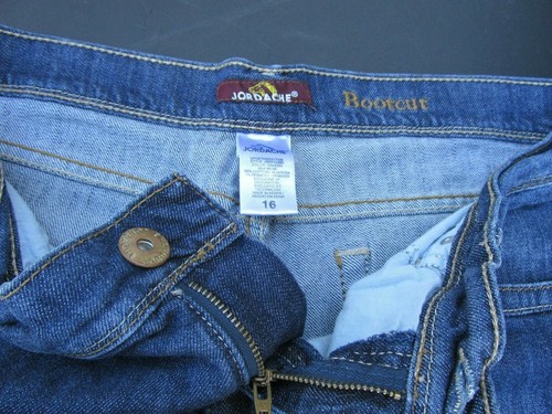 Girls JORDACHE Size 16 Regular Blue Denim Bootcut Waist Jeans Med Wash 32x33 - Picture 6 of 7
