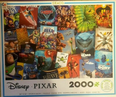 Ceaco Disney/Pixar Movie Posters Jigsaw Puzzle, 2000 Pieces NEW