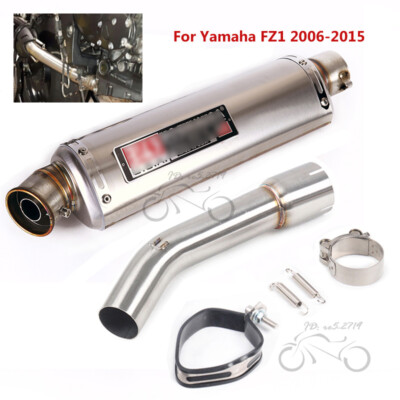 Slip for Yamaha FZ1 2006-2015 Exhaust Tips 440mm Mid Link Pipe Modified System