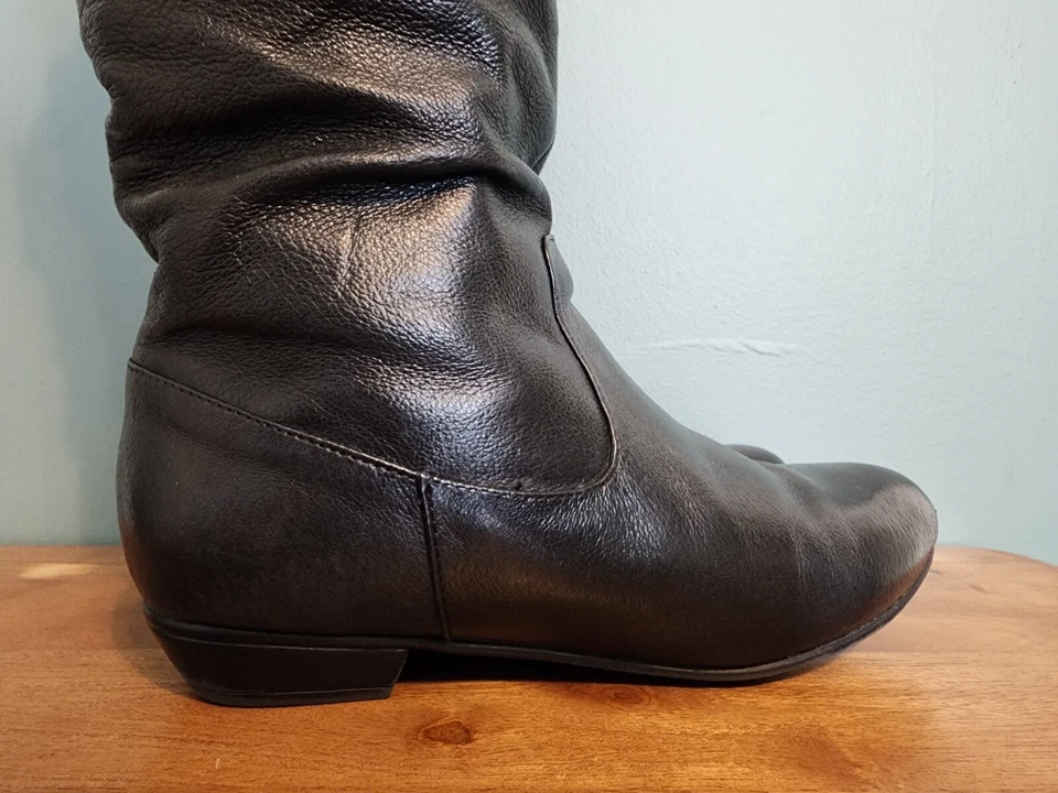 Steve Madden Kadey Botas Altas Scrunch de Cuero Sintético Negras, Talla 6M Foto 4 de 4