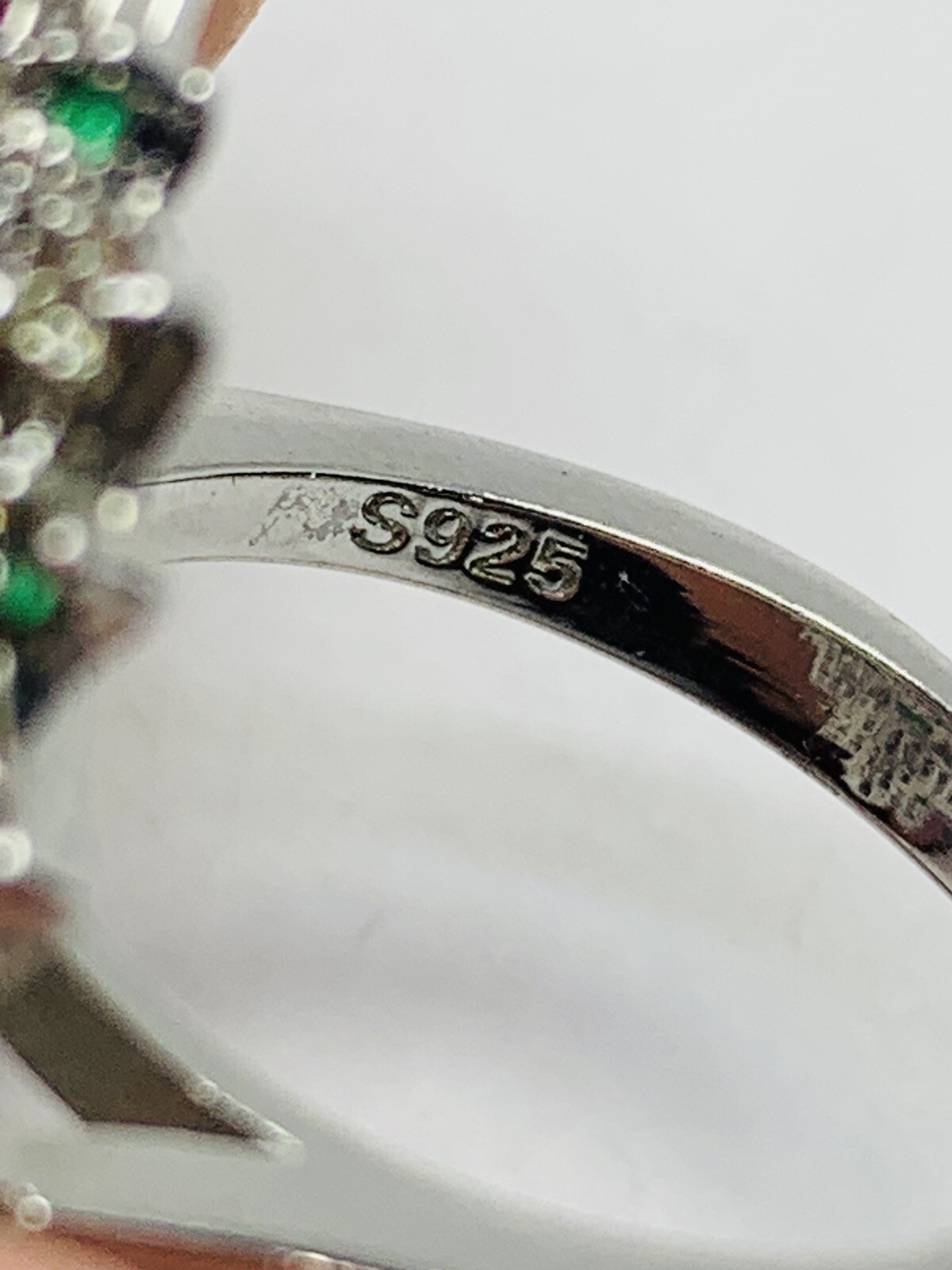 Sterling silver 925 large Ruby and multi colors g… - image 7