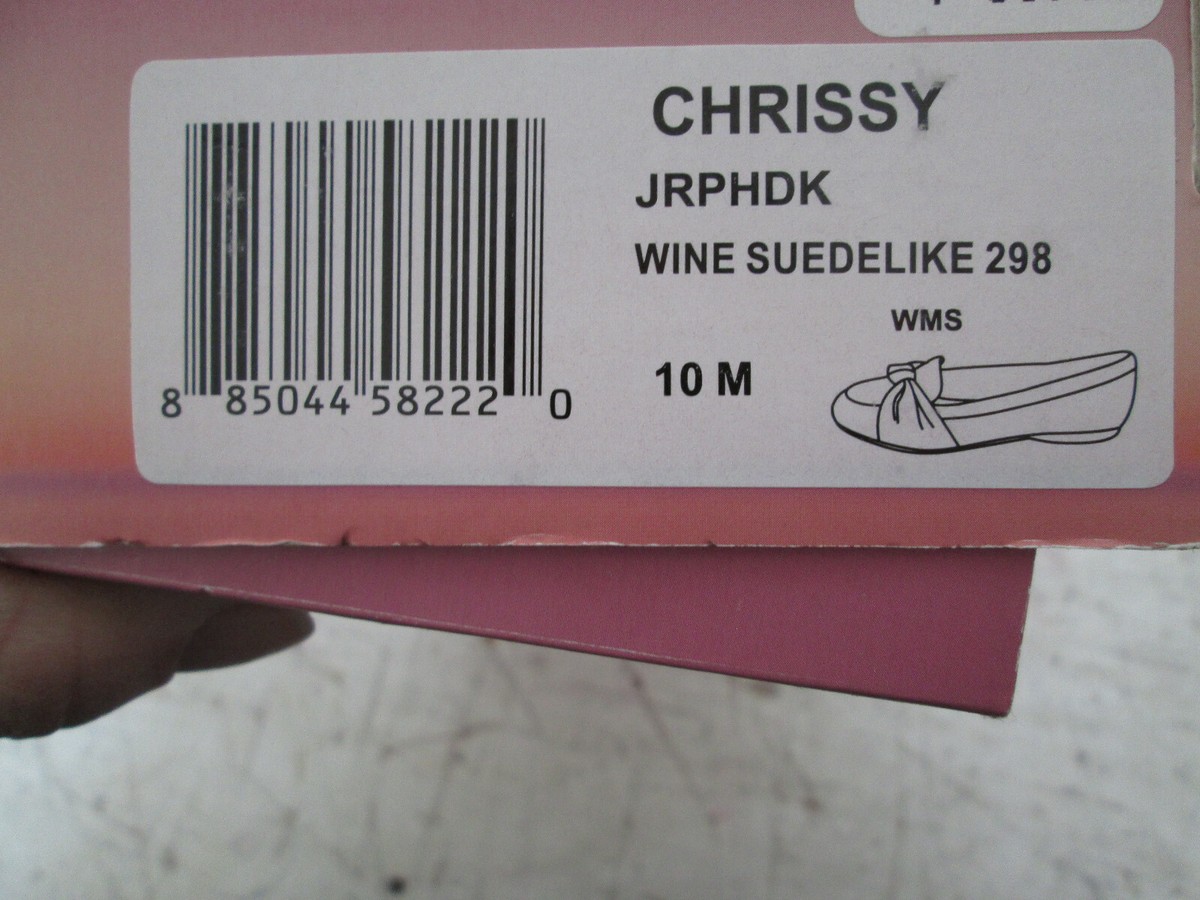 KOR Jelly Pop Chrissy Wine Suede Like Flat Shoes, Memory Foam, 10M
