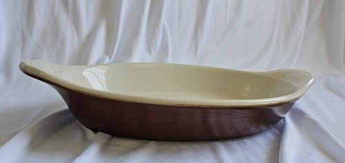 Vtg Hall Oval Brown Baking Dish # 529 Made in USA preowned - Picture 4 of 4