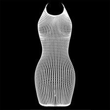 Women Dress Sexy Fishnet Bikini Hollow Out SeeThrough Bodycon Beachwear Swimwear