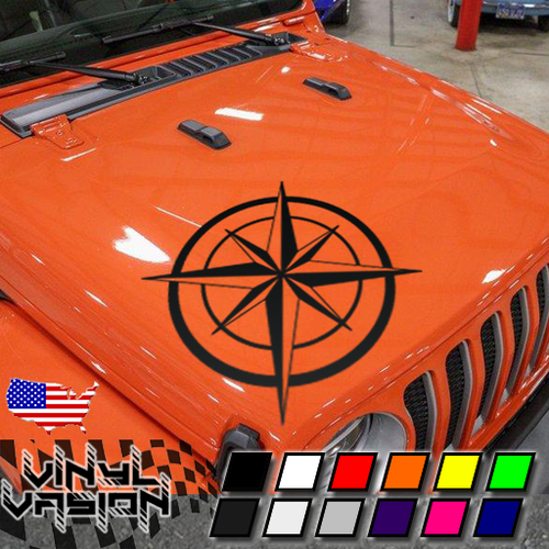 Hood Compass for Jeep Wrangler JK TJ YJ Vinyl Decal Sticker eBay