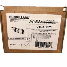 NEW! Hubbell/Killark CTCAB075 Cable Gland For Unarmored Cable 3/4" NPT.    F3