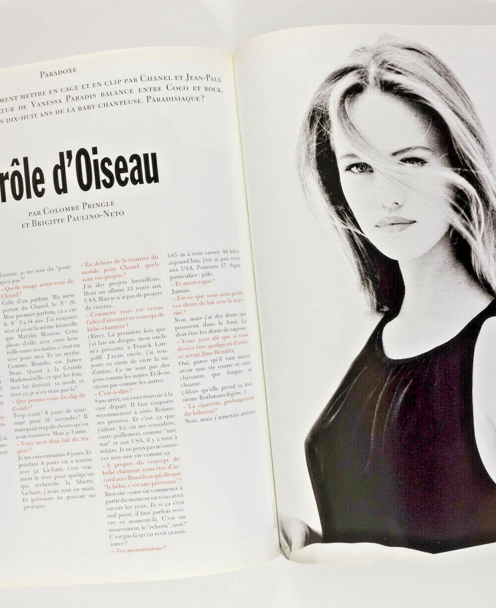 VANESSA PARADIS Peter Lindbergh PAOLO ROVERSI Helena Christensen VOGUE Nov  1991 | eBay