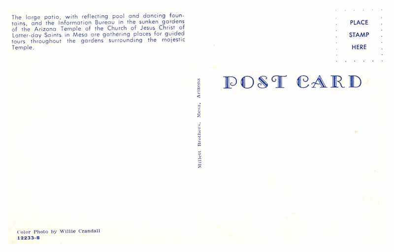 Postcard FOUNTAIN SCENE Mesa Arizona AZ 10/19 AP0339 eBay