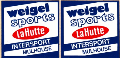 Aufkleber INTERSPORT LA HUTTE - WEIGEL SPORTS - Sticker Sammler Vintage