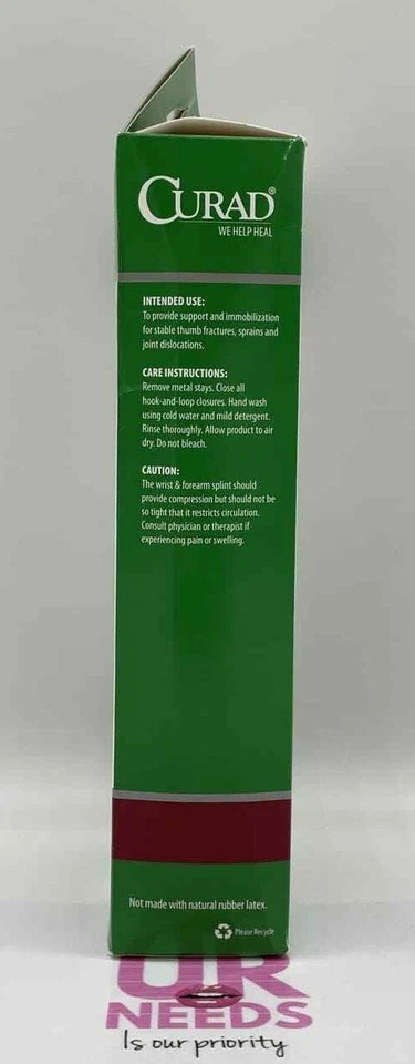 Férula de muñeca y antebrazo Medline Curad con pulgar abducido izquierdo grande Foto 4 de 4
