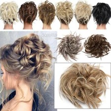 X-Large Natural Bun Messy Scrunchie Hair Extension Ponytail Piece Blonde Hair US