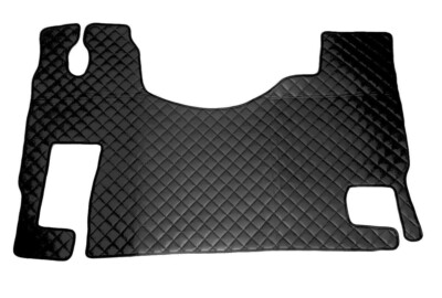 Tappetini Auto + Coprimotore In Ecopelle Per Mercedes Actros MP4 – Guida A Destra (RHD), Colore Nero - 2
