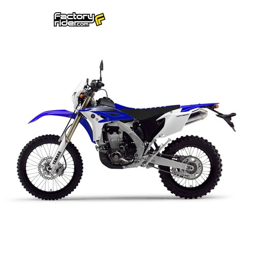 2011-2015 YAMAHA WR 450 F Seat Cover by Enjoy MFG BLACK BLUE WHITE RIBS #152 - Picture 5 of 5