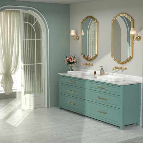 Luxurious Glazed Ceramic Vessel Sink - 19x12 Semi-Recessed for Modern Bathrooms - Picture 10 of 11