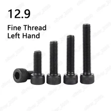 Fine Thread Left Hand Black 12.9 Steel Hex Socket Bolt Cap Head Screws M10-M20