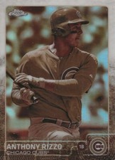 2015 Topps Chrome Sepia Refractor #121 Anthony Rizzo - Chicago Cubs