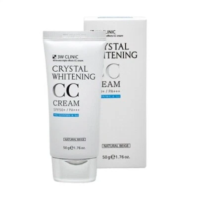 [3W CLINIC] Crystal Whitening CC Cream Natural Beige SPF50+/P / Korean Cosmetics
