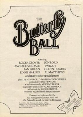 Deep Purple Twiggy Jon Lord Roger Glover Ian Gillan 1975 UK tour/advert MM-XCVB