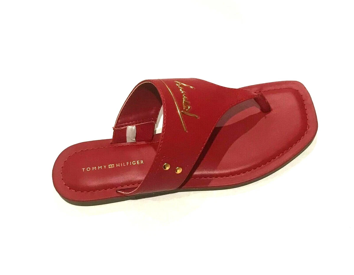 Red tommy sales hilfiger sandals