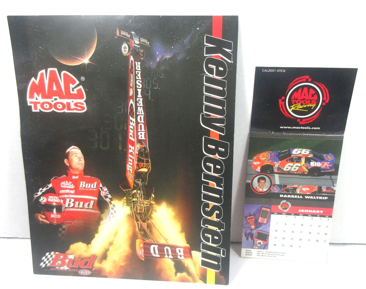 lot Mac Tools Racing Darrell Waltrip Nascar calendar & Kenny Bernstein  dragster | eBay