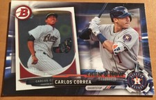 Carlos Correa 2017 Bowman “Then and Now” Insert Card # 18, Houston ASTROS HOT!