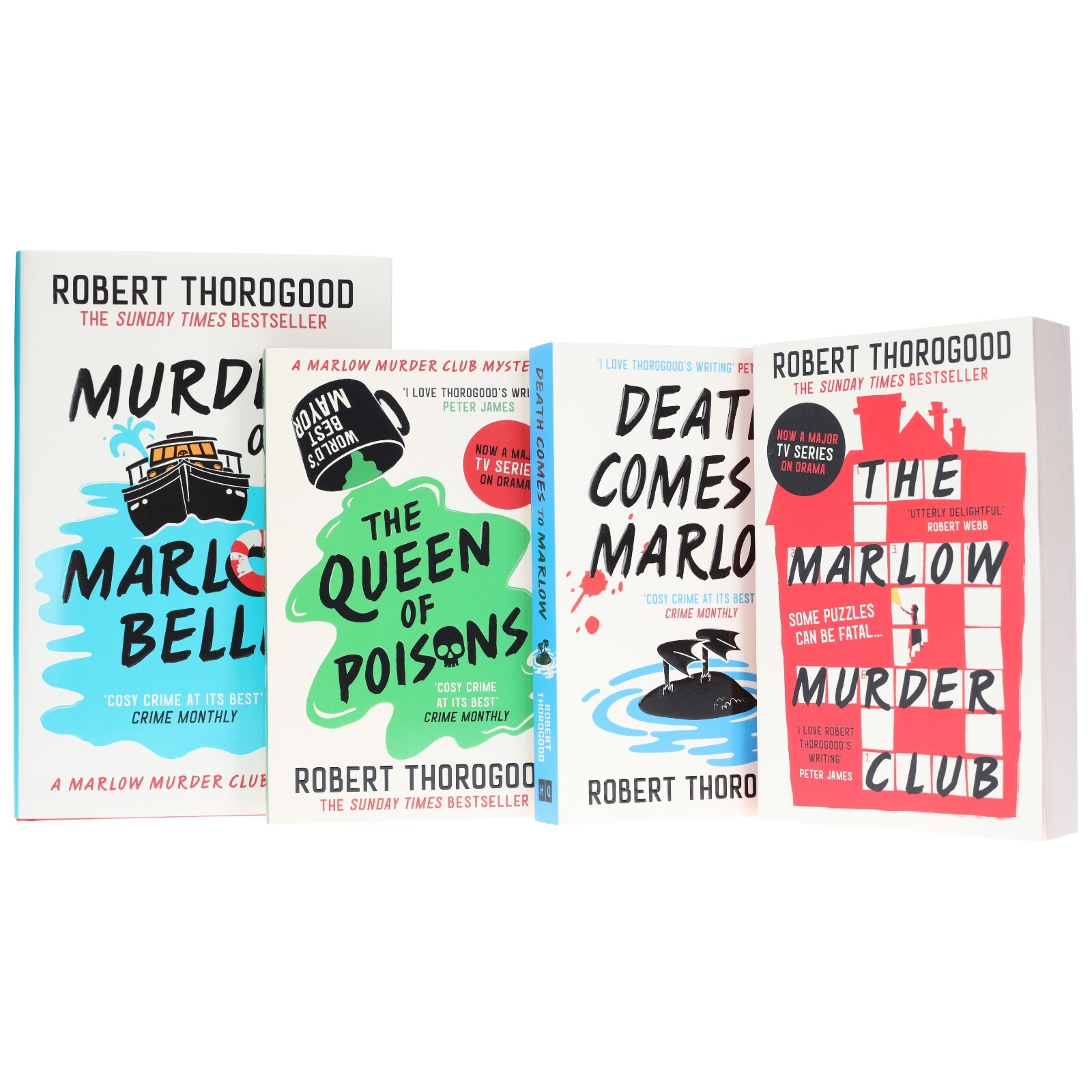 The Marlow Murder Club Mysteries By Robert Thorogood: 4 Books Set - PB/HB