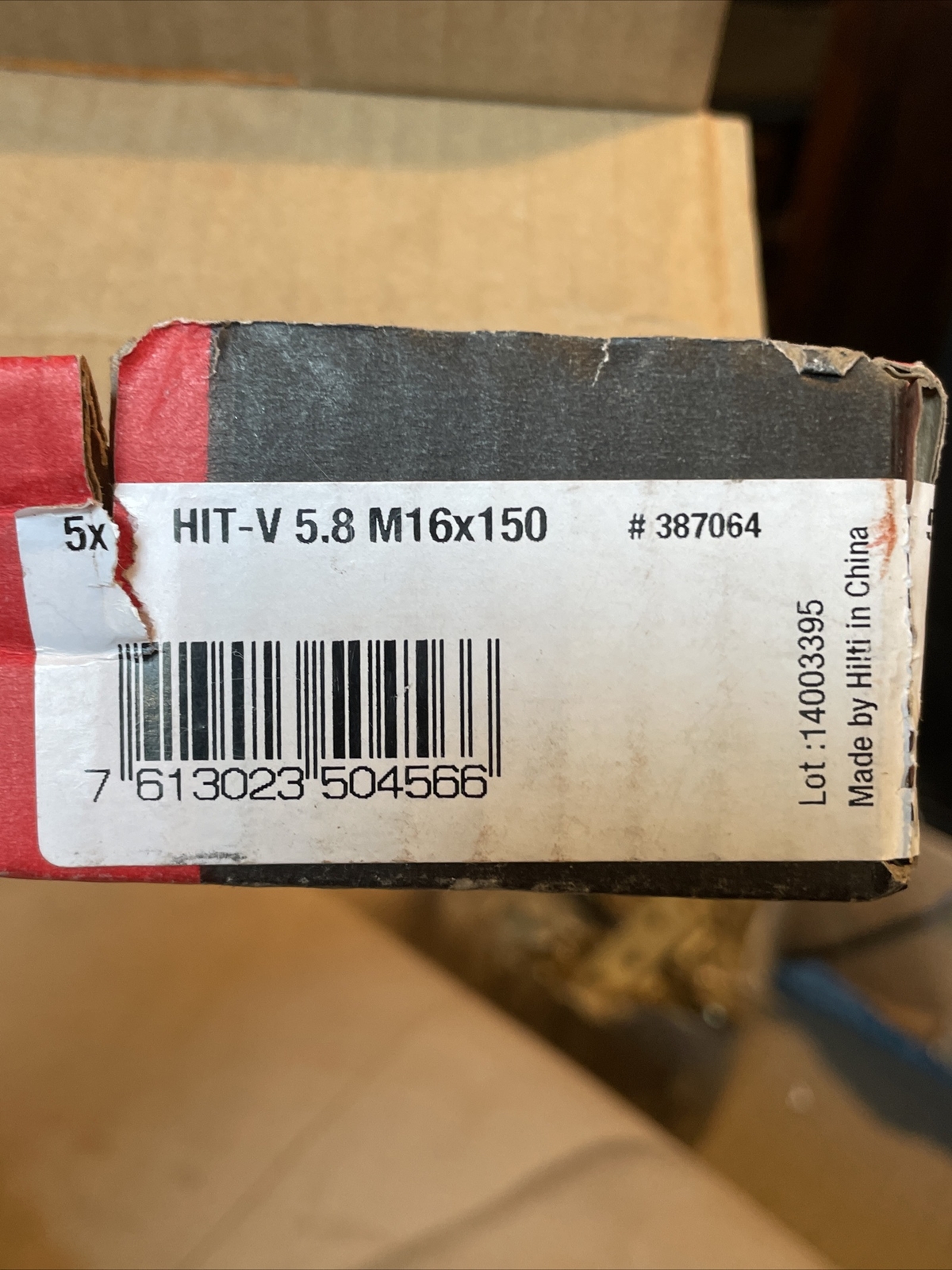 4pcs HILTI Anchor Bolts M16x 150mm Rods Steel Studs HITV 387064 Epoxy