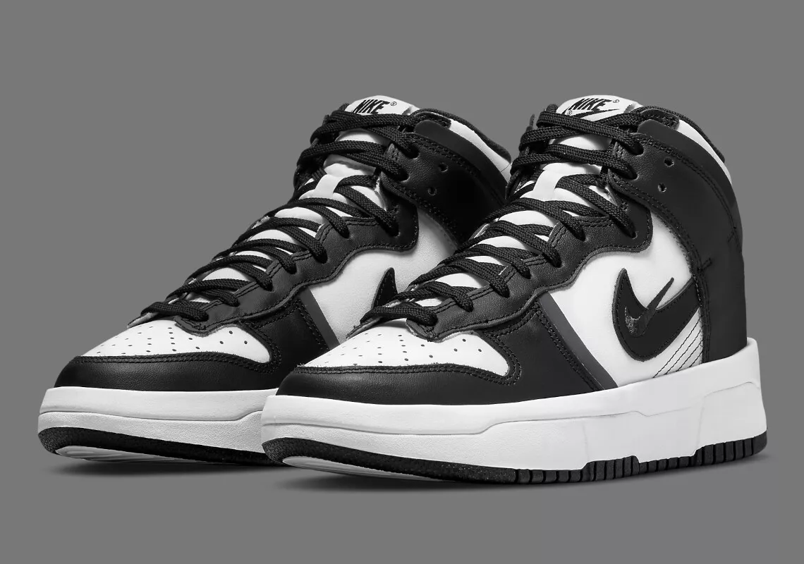 Nike Wmns Dunk High Up Sneaker Panda Black White New Womens 10.5 Mens 9