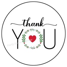 30 THANK YOU CHRISTMAS ENVELOPE SEALS LABELS STICKERS PARTY FAVOR 1.5"