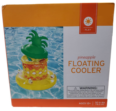 Pineapple Floating Pool Cooler 30'' Diameter NEW IN BOX Floats Drink Cans
