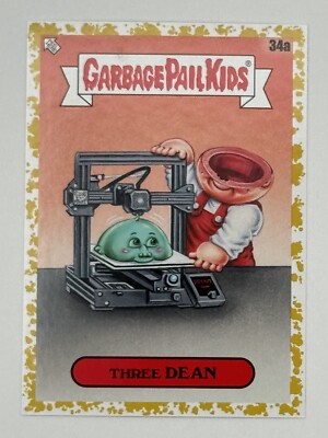 2024 Topps Garbage Pail Kids: Kids at Play Gold Parallel #34a THREE DEAN /50