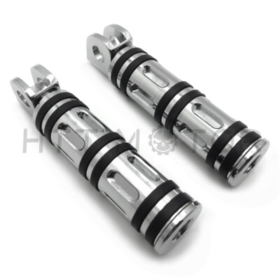 Footpegs Chrome Edge Cut For Kawasaki Front Vulcan 1500 Classic Suzuki Boulevard