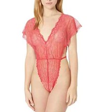 Only Hearts L6850 Hibiscus Top Down Lace Demi String Bodysuit Size Small