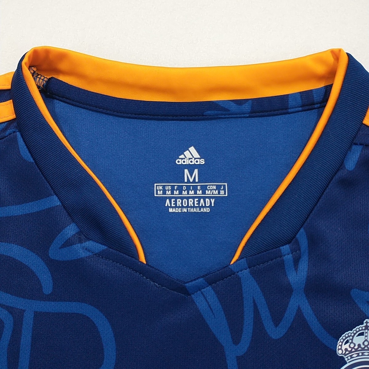 Real Madrid Soccer Jersey Mens Medium Blue Adidas Away 21/22 MLS