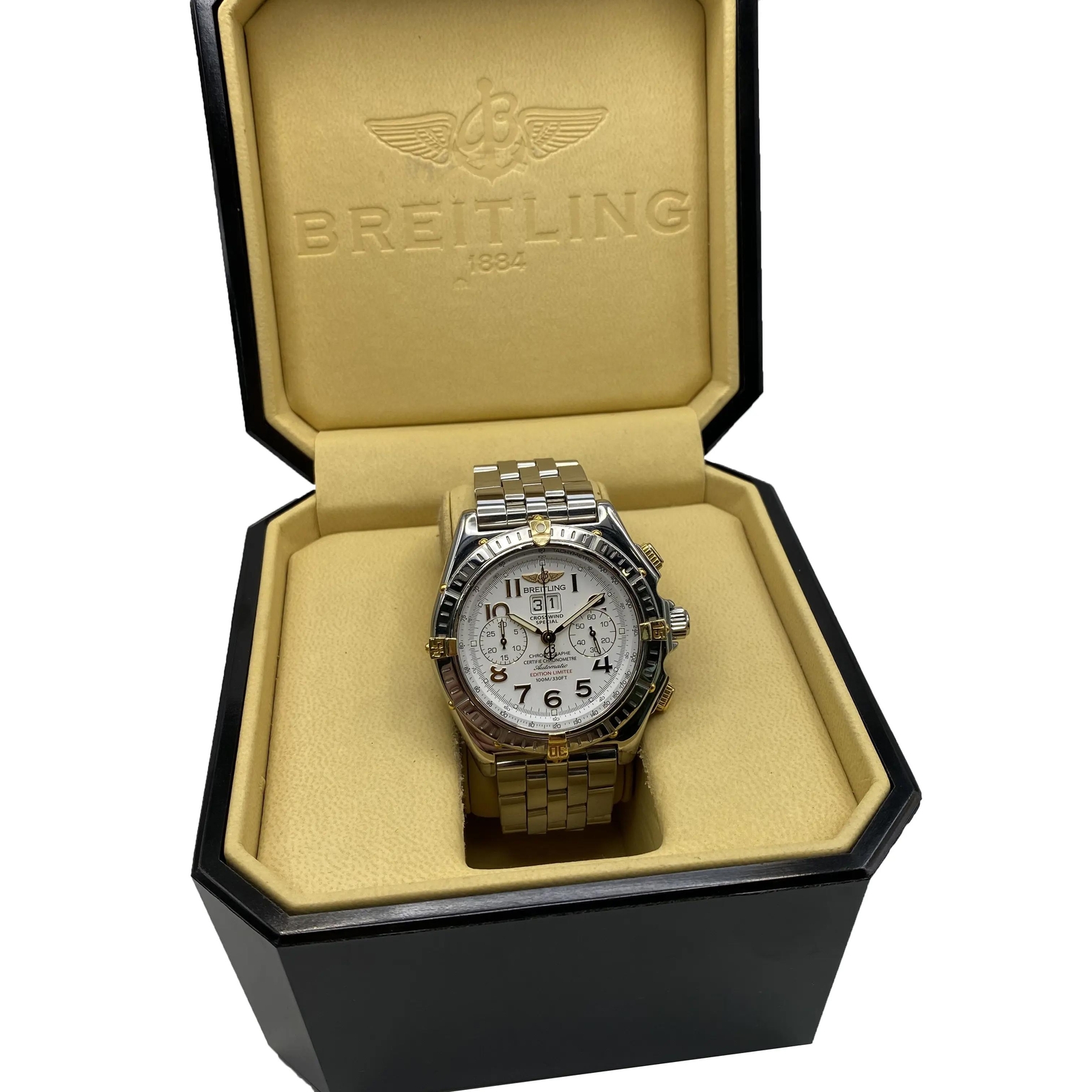 Breitling Crosswind 44mm Limited Steel White Dial Automatic Watch B44356
