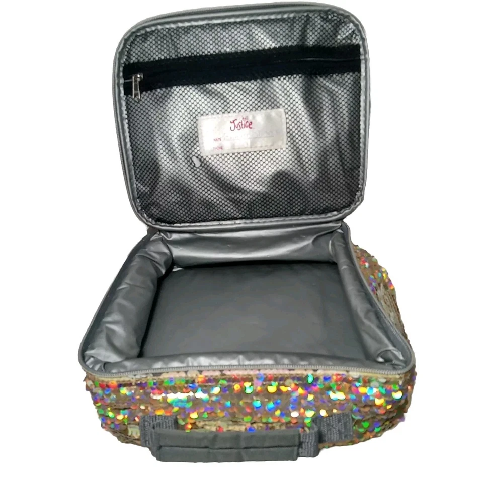 Justice Blue Unicorn Sequin Soft Lunchbox - Image 4 of 4