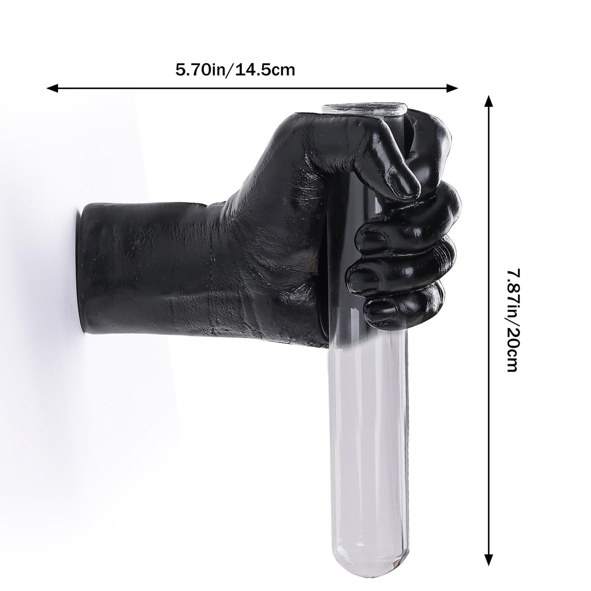 Goldene Hand Wandvase - Kinetische Kunst Skulptur Mit Flasche