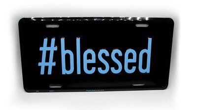 BLESSED RELIGIOUS SPRITUAL CHRISTIAN 3D EMBOSSED METAL CAR NOVELTY LICENSE PLATE