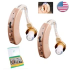 A Pair of Digital Hearing Aid Aids Kit Behind the Ear BTE Sound Voice Amplifier