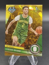 Kwame Evans 2023-24 Bowman Chrome Sapphire U University Gold /50 #66
