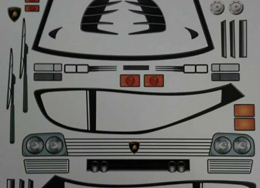 0056-Carrozzeria body RC scala 1/10 LAMBORGHINI DIABLO +ALETTONE - Bild 4 von 4